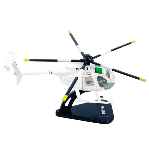 NATEFEMIN US Army MH-6 Little Bird Helicopter Diecast Model 1/100 Scale 2.8” Alloy Replica Collector Gift with Stand