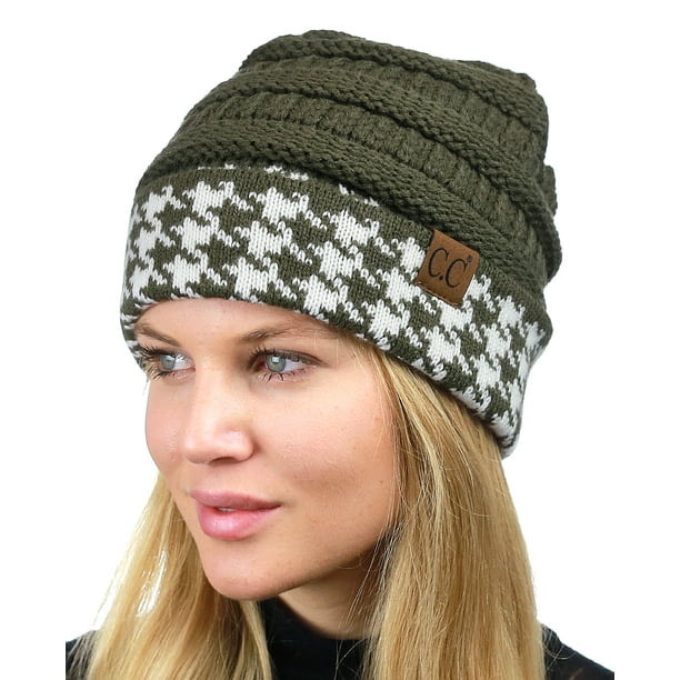 Chunky Cable Knit Beanie Hat With Faux Fur Pom - Stretchy Winter Hat For Women & Men