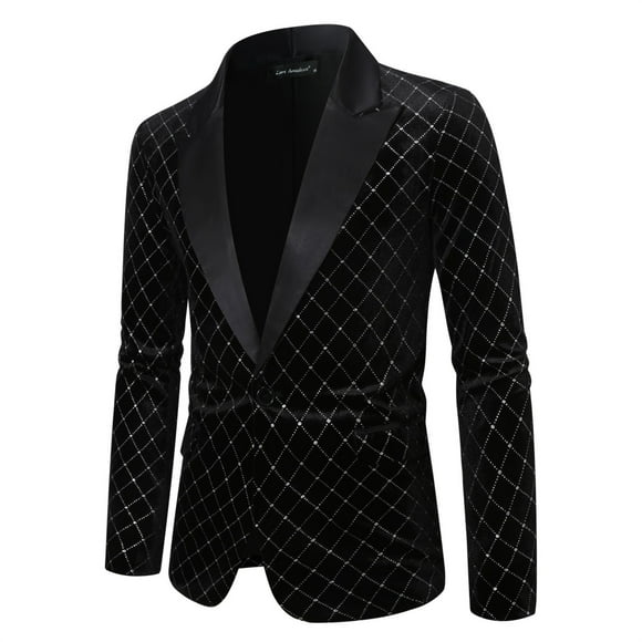 WEAIXIMIUNG Carnival Autumn and Winter Men's Casual Slim Fit Thin Suit Jacket Small Suit Dress