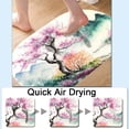 thumbnail image 5 of Watercolor Spring Landscape Super Absorbent Quick-Drying Bathroom Mat Rug, Rubber Non-Slip Bottoms, Easy to Clean,Ultra Thin Bathroom Rugs Fit Under Door and Bathtub(17×27.5Inch), 5 of 6