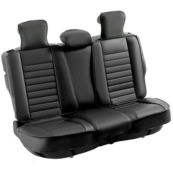 KFFKFF 9-Piece Black Full Front Seat Covers Universal and Rear Seat Car Truck
