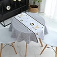 thumbnail image 1 of Mantel Redondo De Hule Impermeable Mantel Redondo De PVC 140 Cm Mantel Nórdico Ecológico Antimanchas Lavable Fácil Cuidado para Cocina Restaurante, 1 of 5