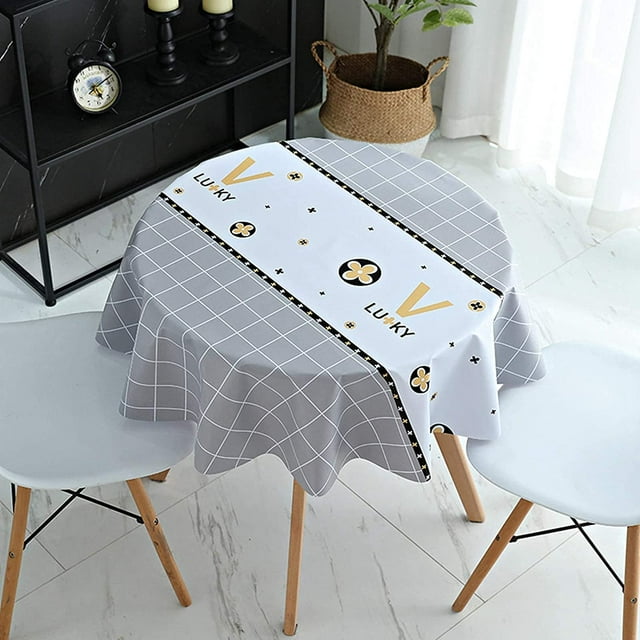 Mantel Redondo De Hule Impermeable Mantel Redondo De PVC 140 Cm Mantel Nórdico Ecológico Antimanchas Lavable Fácil Cuidado para Cocina Restaurante