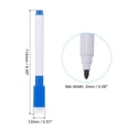thumbnail image 2 of Dry Erase Marker Pens, 100 Pack Blue Ink Fine Point Low Odor Whiteboard with Eraser Cap, White Pen Rod, 2 of 7