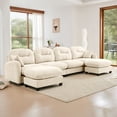 thumbnail image 2 of HUTWIFE Cloud Couches for Living Room, Modular Sectional Sofa, 140" U-Shape 4-Seater Modular Couch, Oversized Sectional Couch with Deep Seat, 2 of 8