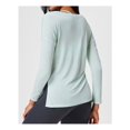 thumbnail image 6 of Womens'S Sheer Off the Shoulder Pullover Mesh Workout Long Sleeve T Shirt Green XXXL, 6 of 8