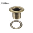 thumbnail image 4 of Unique Bargains 6 x 3 x 4mm Oeillets en Cuivre avec Rondelles Chromé Bronze Ton 200 Set, 4 of 6