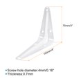 thumbnail image 2 of Uxcell Metal L Brackets Iron Floating Shelf Brackets Wall Angle Bracket Corner Brace 4 Set White 4 x 3 inch, 2 of 7