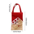 thumbnail image 3 of Neoyler Festive Cloth Tote Bag for Christmas Gift Wrapping with Reusable Sturdy Handle Suit for Home Decor and Holiday Shopping 5.9x13.4in Red, 3 of 5