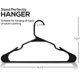 thumbnail image 2 of Clothes Hangers 20 Pack - Plastic Hangers Space Saving - Durable Coat Hanger with Shoulder Grooves (Black), 2 of 4