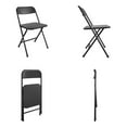 thumbnail image 5 of COSCO 5-Piece Solid Resin Centerfold Table & Chair Dining Set, Black, 5 of 9