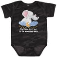 thumbnail image 3 of Inktastic My Nana Loves Me to the Moon and Back Elephant Family Boys or Girls Baby Bodysuit, 3 of 5