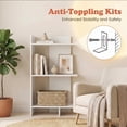 thumbnail image 5 of ELLEGNT 1 PCS Freestanding Bookshelf - 3-Tier Open Storage Shelf with Wall Anti-Tip Device White, 5 of 8