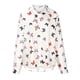 thumbnail image 4 of Tops para mujer Camisas Blusas Elegantes Camisas casuales de manga larga Moda Solapa Top Blusa suelta con estampado de botones Odeerbi  ODB-5, 4 of 8