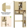 thumbnail image 4 of Lafnest Space-Saving Over Toilet Cabinet with Sliding Doors & Tissue Holder, Adjustable Freestanding Bathroom Organizer, 4 of 8