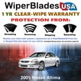 thumbnail image 2 of 2005 Nissan Altima Beam Wiper Blades Wipers w/1yr Warranty (Set of 2) (WiperBladesUSA), 2 of 5