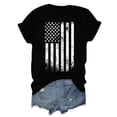 thumbnail image 5 of TODOZO Hot Sale!! Baseball Shirt for Women Baseball Mom Shirt Baseball Letter Graphic Tee Game Day Short Sleeve Tops American Flag Shirts for Women Black L, 5 of 6