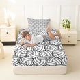thumbnail image 4 of Castle Fairy Volleyball Print Twin Sheets 3pcs, Sport Theme Bedding, Black White,1 Fitted Sheet, 1 Flat Sheet and 1 Pillowcase, 4 of 6