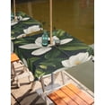 thumbnail image 2 of Fsddascl Watercolor Flower Outdoor Tablecloth - 54x54 Inch Square Dining Table Cover, Green Plant Leaf Vintage Patterns Waterproof Outdoor Table Cloth with Umbrella Hole & Zipper for Picnic/Patio, 2 of 7