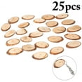 thumbnail image 2 of 25PCS Wood Slice Natural Oval Shape DIY Wood Embellishment Wood Piece, 2 of 10