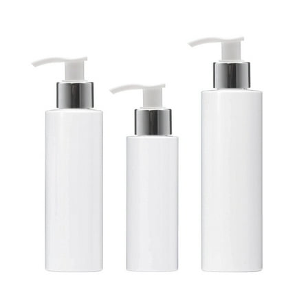 3 Pcs Squeeze Bottle Toiletries Container Travel Bottle Lotion White