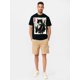 thumbnail image 1 of Camiseta retro de 220 g, 100 % algodón, con diseño de gato samurái, guerrero ukiyo-e, arte japonés, para adultos, hombres, mujeres, adolescentes, jóvenes y uso informal., 1 of 7
