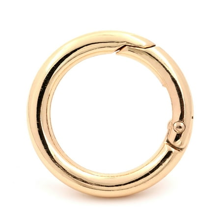 

Fenggtonqii 1 Round Spring Gate O-Ring Clasp Push Snap Hook Screw Belt Hardware Loop for Handbags Keys Light Gold-10 Pcs