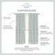 thumbnail image 2 of Exclusive Home Belgian PP - Par de Paneles Plisados de Jacquard con Aspecto de Lino Transparente, 30 x 108 Pulgadas, Blanco Invierno, 2 Unidades, 2 of 7