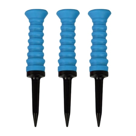 3 Pieces Elastic golf professional tees Resistance Ball Holder golf professional tees Golfer Reusable Practice Tool 83mm for indoor and outdoor , Blue
