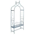 thumbnail image 6 of Safavieh Outdoor Bench Antique Blue Eloise Patio Arbor Metal, Iron, 6 of 11