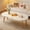 Warm White, variant on Coffee Table with Cloud Shape and Wavy Edge, 38.6 in Low Sofa Table for Small Living Room