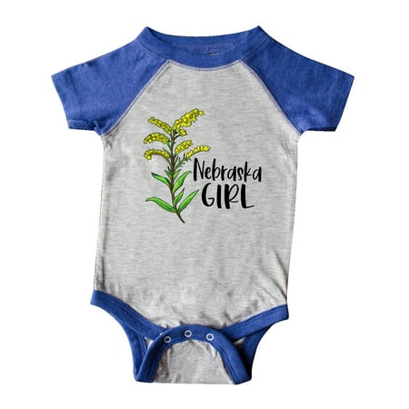 

Inktastic Nebraska Girl Goldenrod Flower Gift Baby Girl Bodysuit