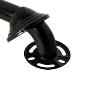 Decorative Shower Grab Bar - 12 Black Bathroom Grab Bars for Seniors - Non-Slip Bathroom and Household Handicap Safety Bar, Bathroom Bars for Elderly, Wall Handle Secure Grip, Home Care Accessories