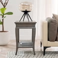 thumbnail image 4 of Leick Furniture Luna Table d'Appoint Étroite en Bois Massif, Gris Délavé, 4 of 8