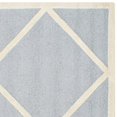thumbnail image 2 of Safavieh Cambridge Collection CAM136A Handmade Moroccan Geometric Light Blue and Ivory Premium Wool Square Area Rug (6' Square), 2 of 3