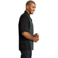 thumbnail image 3 of Port Authority Adult Male Men Elbow Sleeves Shirt Black/Stl Grey 4X-Large, 3 of 6