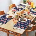 thumbnail image 2 of Pioneer Flower Floral Print Pattern Summer Placemats Table Placemats Set Of 4-Linen Kitchen Washable Placemats Table Mats 12x18 Inch Non-Slip Heat Resistant, 2 of 5