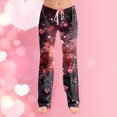 thumbnail image 4 of LUOGENLI Pantalon Décontracté pour Femme Ladies'025 Saint-Valentin Mode Décontractée Pantalon Décontracté Imprimé Pantalon Décontracté pour Femmes Taille Élastique Pantalon Décontracté pour Femme Taille Extensible L, 4 of 6