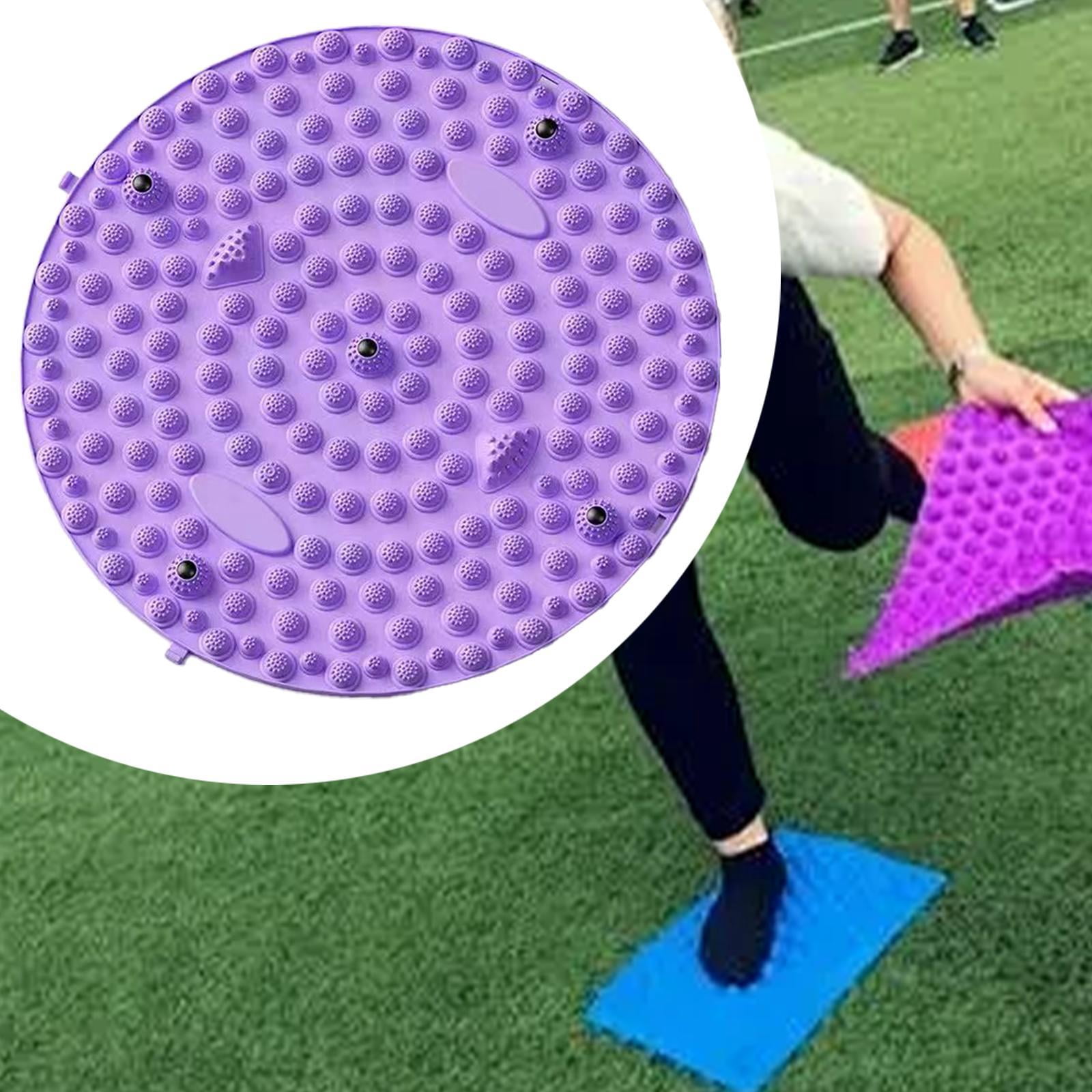 Serenable Foot Massage Pad Massage Pad Folding Silicone Acupressure Mat Foot Massager Mat Stand for Indoor Worker Violet