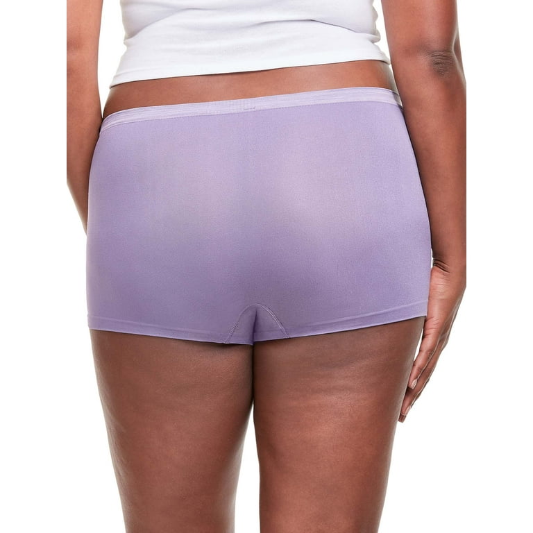 Buy Shopolica Womens Seamless Underwear Boyshort Ladies Panties Spandex  Panty Workout Boxer Briefs - Free Size, Fits 28 To 34,purple-pink-grey  Online In India At Discounted Prices