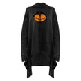 thumbnail image 2 of Womens Halloween Hoodies Pumpkin Ghost Cat Bat Graphic Print Jumper Long Sleeve Round Neck Pullover with Hooded Oversized Loose Tunic Tops Ladies S-XXL, 2 of 4