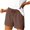 Coffee, variant on Solid Color Mid Waist Thong Panties for Women - Low Waist Comfy Yoga Briefs, Soft Breathable 3-Sided Base Layer for Daily Sport Wear