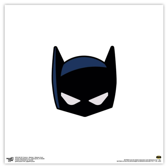 Gallery Pops DC Comics Batman - Batman Cowl Wall Art, Unframed Version, 12" x 12"