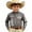 Grey, variant on Boys Vintage Western Style Button Down Shirts, Kids USA Flag Embroidery Print Long Sleeve Collared Casual Top for Independence Day Holiday Wear(White,8-9 Years)