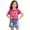 E281-Pink, variant on hengsof Girls' Sparkling Butterfly Print Short Sleeve T-Shirt Denim Shorts Set, Casual Summer Two Piece Set, Short Sleeve Round Neck Top Elastic Waist Shorts Set, 0-6 Years Old