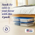 thumbnail image 2 of Homz 28 Qt Snaplock Clear Plastic Storage Container Bin with Lid (4 Pack), 2 of 10