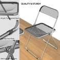 thumbnail image 5 of VINGLI Folding Acrylic Table and Chair Set Small TV Tray for Snack Dinner on Couch, Tiny Foldable Desk Writing Desk for Home Office for Small Spaces, 5 of 16