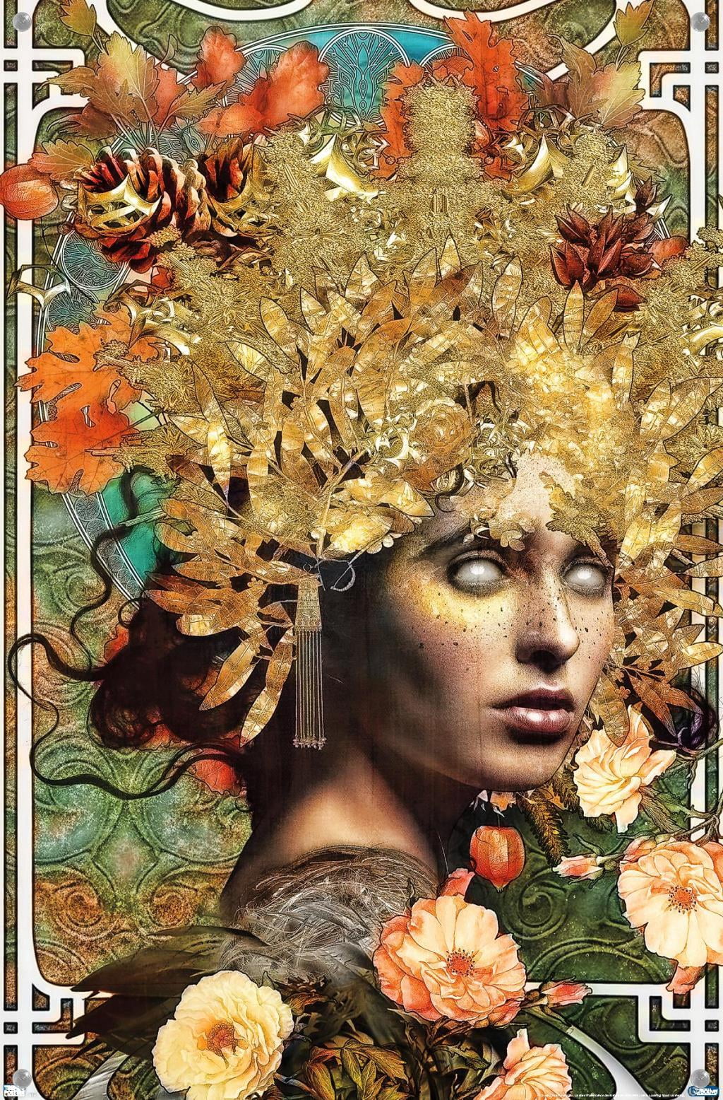 Jena DellaGrottaglia: Cosmic Zodiac - Virgo Wall Poster with Push Pins, 14.725" x 22.375"