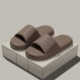 thumbnail image 2 of Slippers for Women and Men Shower Shoes Non House Slides Color: Brown Size: 38, 2 of 5