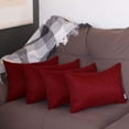 thumbnail image 4 of Set Of Four 12" X 20" Claret Red Polyester Zippered Pillow Cover, 4 of 5